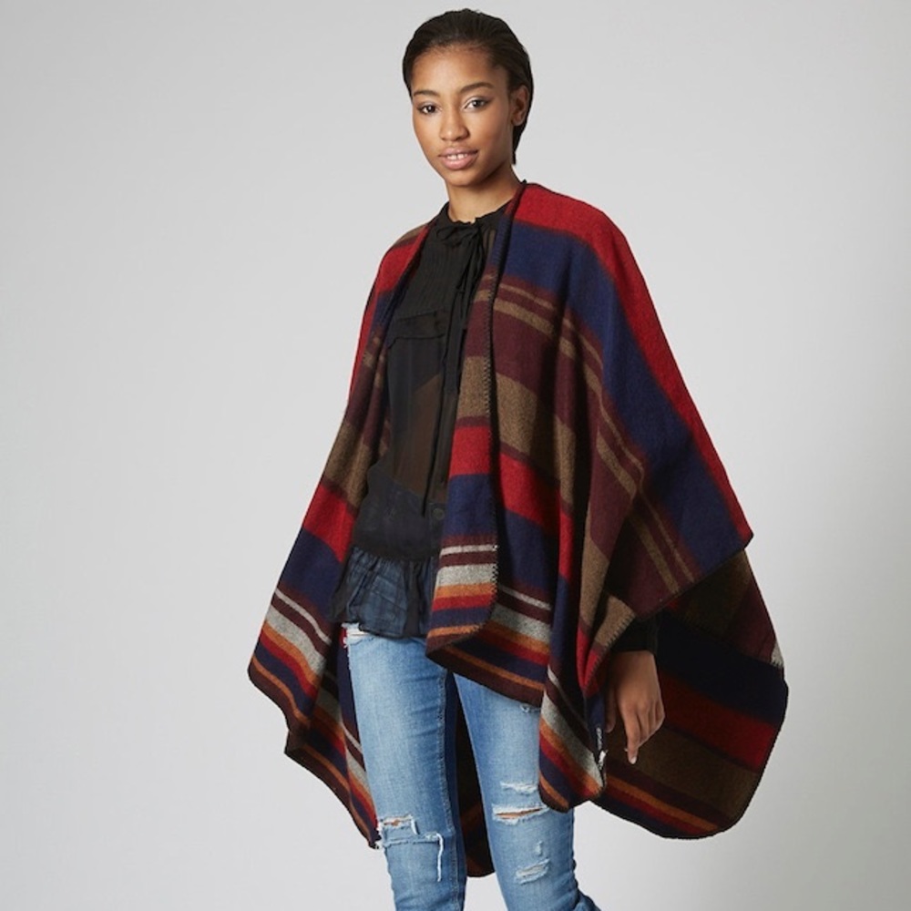 Topshop Blanket Poncho